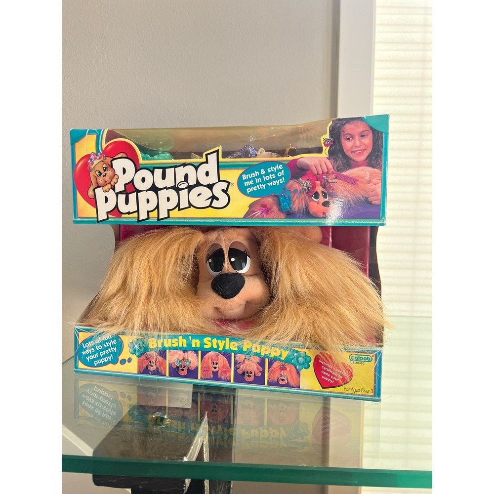 1996 Pound Puppies Brush N Style Puppy Prom Queen Galoob NIB Vintage Toy